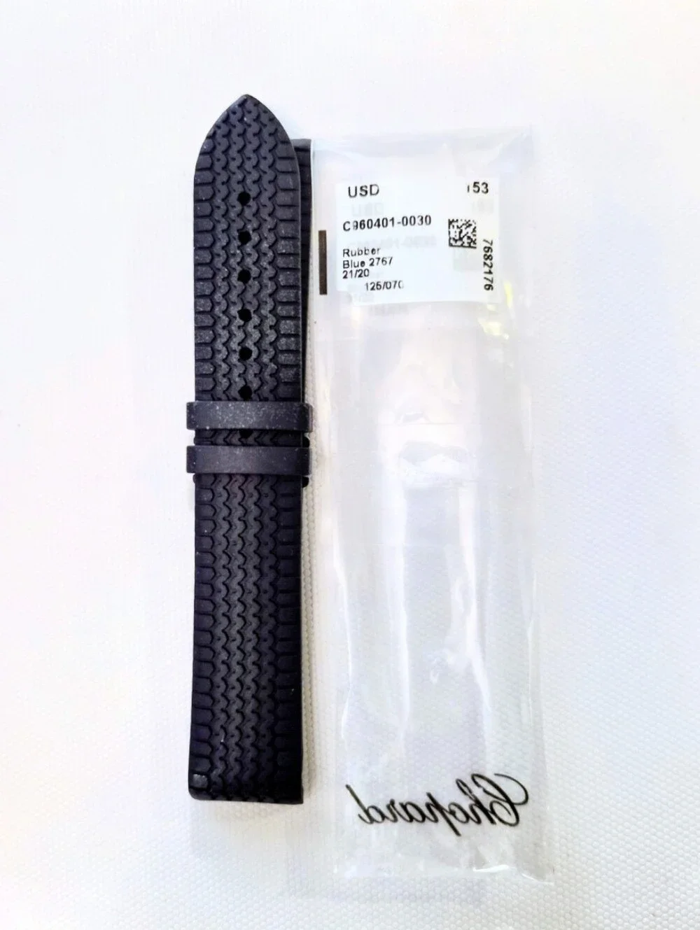 Chopard Blue Rubber Watch Strap For Mille Miglia Size 21 /20. New